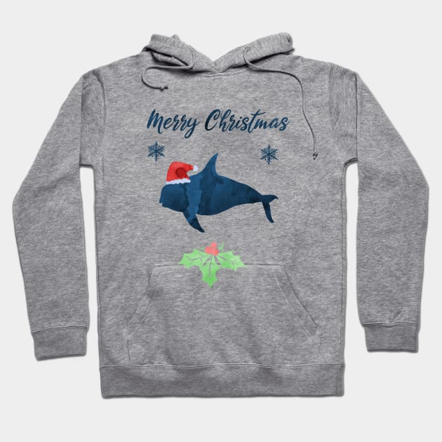 Christmas Killer Whale Orca Art Hoodie by TheJollyMarten